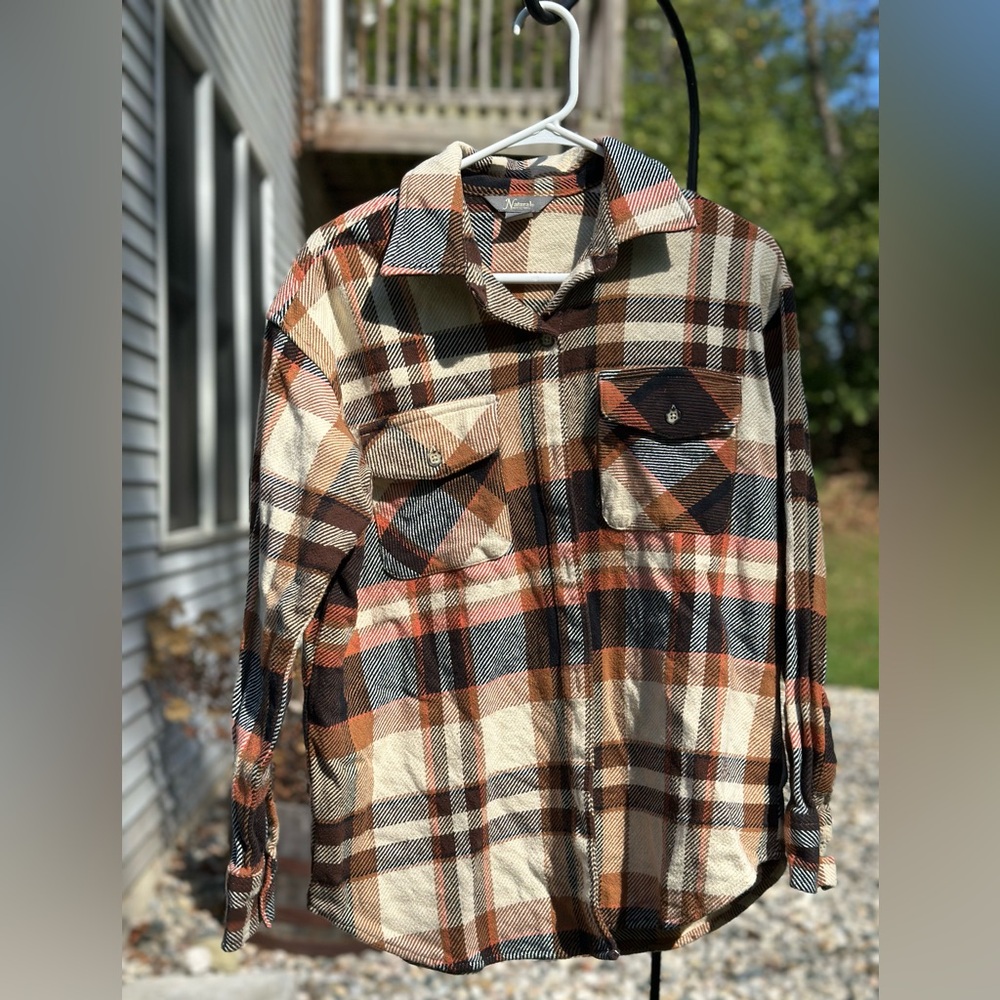 Natural Reflections Multicolor Plaid shirt jacket